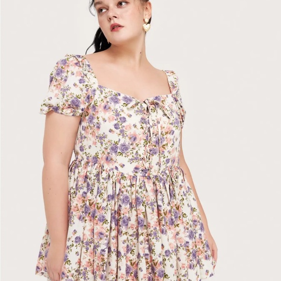 Ruffle floral corset dress cider - Picture 4 of 5